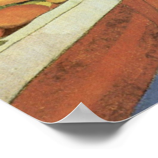 アウトリガーカヌーに乗った男たちは海岸に向かった ポスター (角)