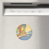 『アウトリガーカヌーの男たちが岸に向かう』 マグネット (インサイチュ (食洗機))