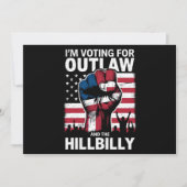 アウトローとヒルビリーに投票する 2024年U 招待状 (正面)