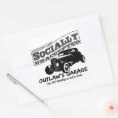 アウトローのガレージだ。社会的に受け入れられていない熱棒 スクエアシール (封筒)