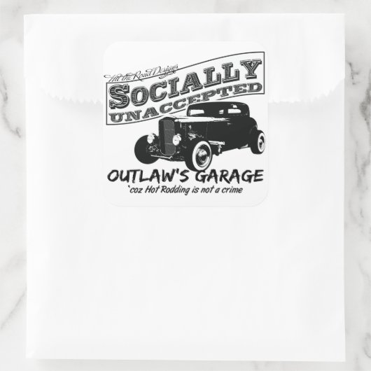 アウトローのガレージだ。社会的に受け入れられていない熱棒 スクエアシール (バッグ)