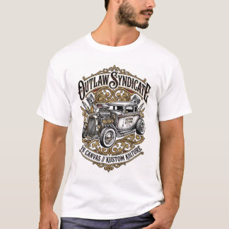 アウトロー・シンジケート カスタムカルチャー ホットロッド グラフィック Tシャツ