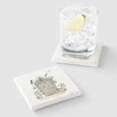 アウト素朴ハウス&クロウストーンコースター ストーンコースター (横)