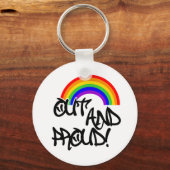 アウト誇りを持ったと キーホルダー (正面)