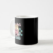 アウト100日の学校スマイル顔レトロGroovy Tea コーヒーマグカップ (正面左)