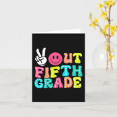 アウト5年生の卒業Cl 2024学校の最終日 カード (黄色い花)