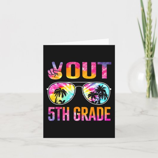 アウト5年生絞り染め卒業式の最終日 カード (正面)