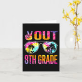 アウト8年生絞り染め卒業式の最終日 カード (黄色い花)