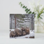 アウト・イン・ザ・コールド:ウォンバット誕生日カード カード (スタンド正面)