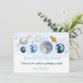 アウト・オブ・ザス・ワールド・銀河系・ブルー・金ゴールド サンキューカード (スタンド正面)