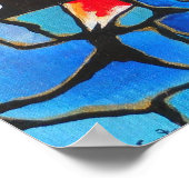 「アウト・オブ・ザ・ブルー」コイフィッシュアートモダンプリント ポスター (角)