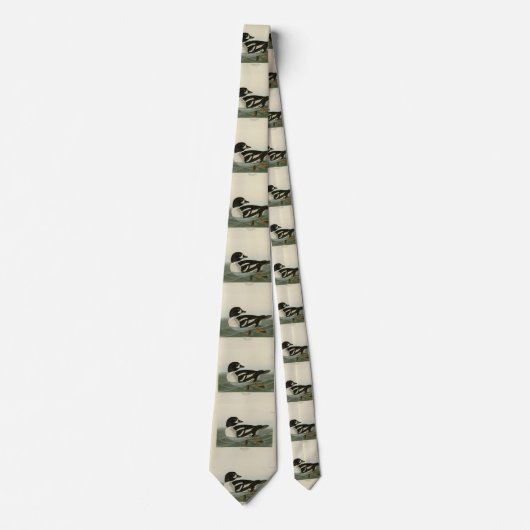 アウドゥボンの鳥から取れた金の目のアヒル ネクタイ (正面)