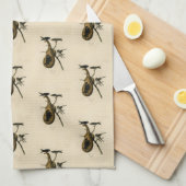 アウドゥボンの鳥のアメリカ産の紫のマーティン キッチンタオル (四つ折り)