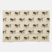 アウドゥボンの鳥のアメリカ産の紫のマーティン キッチンタオル (横)