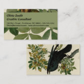 アウドゥボンレイヴン鳥クラシックのアートワーク 名刺 (正面/裏面)