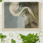 アウドゥボン・素晴らしバード・オブ・アメリカ、ホワイトヘロン キッチンタオル (折り畳み)