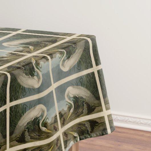 アウドゥボン・素晴らしバード・オブ・アメリカ、ホワイトヘロン テーブルクロス (インサイチュ)