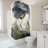 アウドボ素晴らしンブルーヘロン1834プレートCCXI シャワーカーテン (インサイチュ)