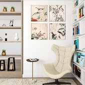 アウドー日本のボンバードギャラリーウォールアートセット4セット キャンバスプリント