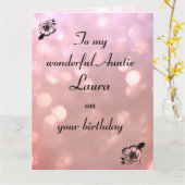 アウパーソナライズされたンティ誕生日 カード (黄色い花)