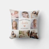 アウモダンンティカスタムコラージピンクハート クッション (正面)