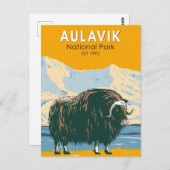 アウラヴィックナショナルパークカナダムスコックスヴィンテージ ポストカード (正面/裏面)