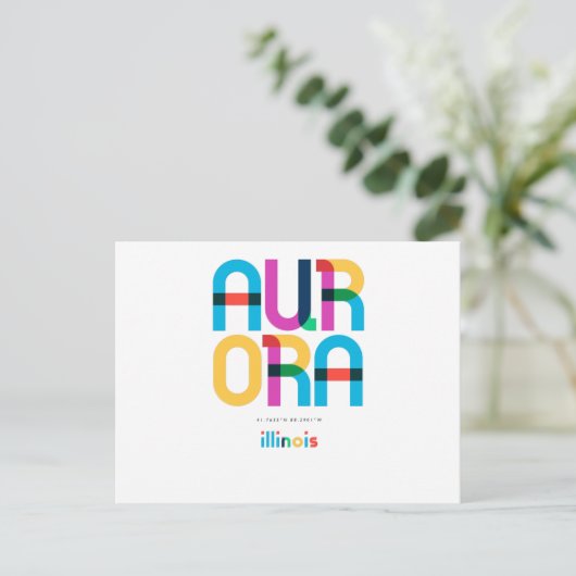 アウロラ・イリノイ中世紀半ポップ・アートのばアート ポストカード (スタンド正面)