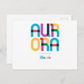 アウロラ・イリノイ中世紀半ポップ・アートのばアート ポストカード (正面/裏面)