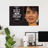 アウンサンスーチーそれは腐敗する力ではない ポスター (ホームオフィス)