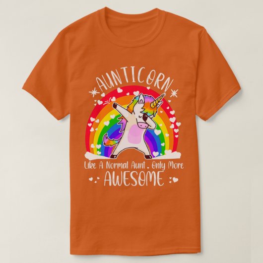 アウンチコーンUnicorn Unicornをノーマルのようにダビング Tシャツ (デザイン正面)