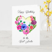 アウンティへの最高のハッピーバースデー カード (黄色い花)