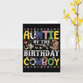 アウンティオブザ誕生日カウボーイウェスタンロデオアウンティ カード (黄色い花)