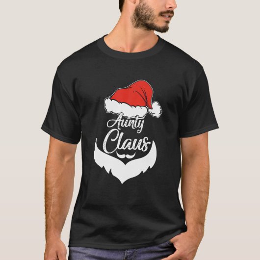 アウンティクロースクリスマスパジャマスサンタコスチューム Tシャツ (正面)