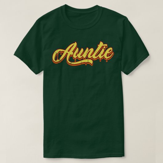 アウンティヴィンテージドリップ文字 Tシャツ (デザイン正面)