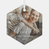 アウンティーズ初めてのクリスマスガラスオーナメント ガラスオーナメント (正面)