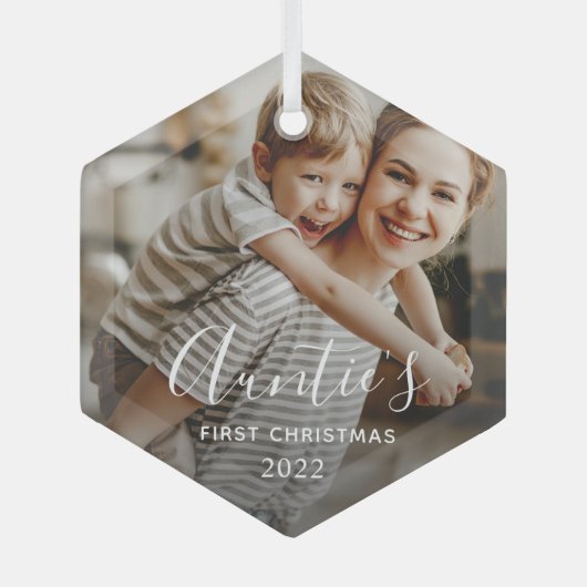 アウンティーズ初めてのクリスマスガラスオーナメント ガラスオーナメント (正面)