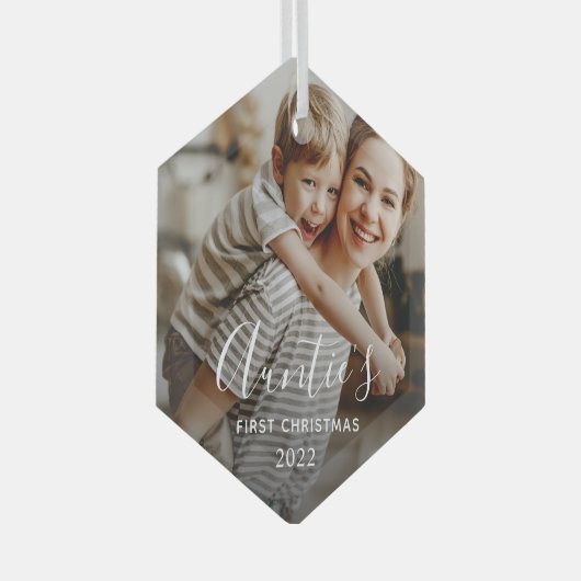 アウンティーズ初めてのクリスマスガラスオーナメント ガラスオーナメント (正面右)