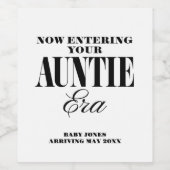 アウンティ時代の妊娠の発表ワインラベル ワインラベル (シングルラベル)