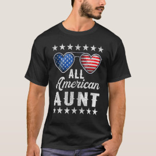 アウンティ7月4日シャツウィメンズオールアメリカンアウ Tシャツ