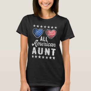 アウンティ7月4日シャツウィメンズオールアメリカンアウ Tシャツ