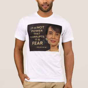 アウン・サン・スー・チーの引用文 Tシャツ