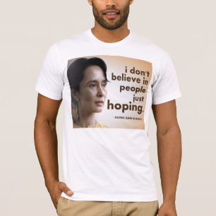 アウン・サン・スー・チーの引用文 Tシャツ
