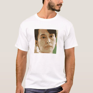 アウン・サン・スー・チービルマのリーダーの緑の黒 Tシャツ