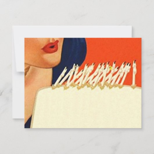 『アウ吹トキャンドル·ウーマンの誕生日パーティー』招待状 招待状 (正面)