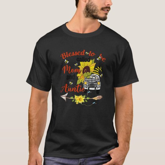 アウ賛美ンティ格言ひまわり母と呼ばれる Tシャツ (正面)