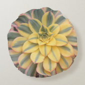 アエオニウム属の「日が差すこと」の水気が多い装飾用クッション ラウンドクッション (裏面)