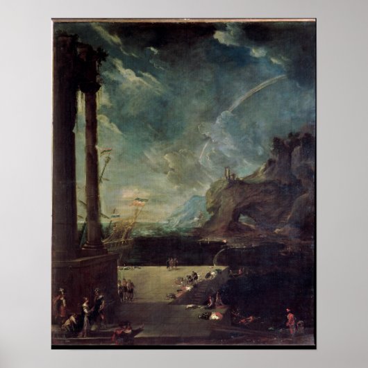 アエネースのカルタゴからの出国 ポスター (正面)