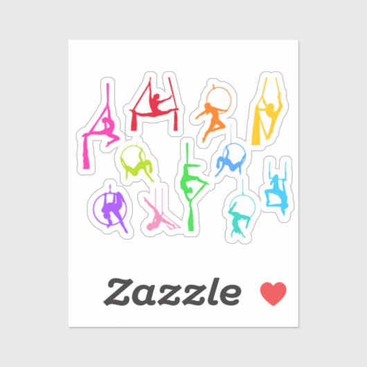 アエリアリストエアリアルクリラシルエット虹 シール (シート)