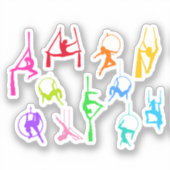 アエリアリストエアリアルクリラシルエット虹 シール (正面)