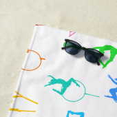 アエリアリストエアリアルクリラシルエット虹 ビーチタオル (インサイチュ)